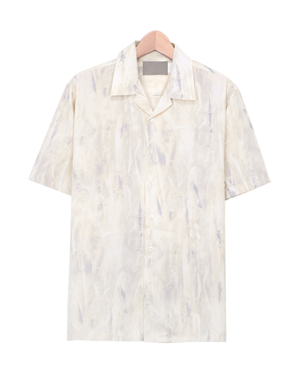 스콰즈 반팔 셔츠 SOP005 1COLOR 여름 패턴 일반핏 남방 시밀러룩