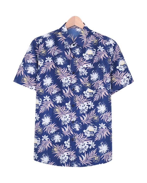 스콰즈 반팔 셔츠 SBI020 2COLOR 남여공용 여름 하와이안 남방